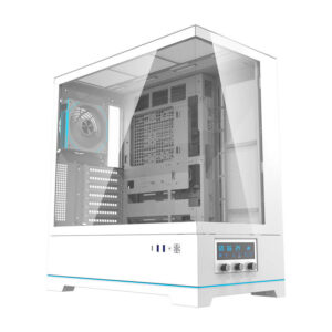 Boîtier d'ordinateur Darkflash DY451 PRO (blanc) + 1 ventilateur