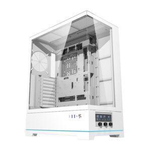 Boîtier d'ordinateur Darkflash DY451L sans ventilateurs (blanc)