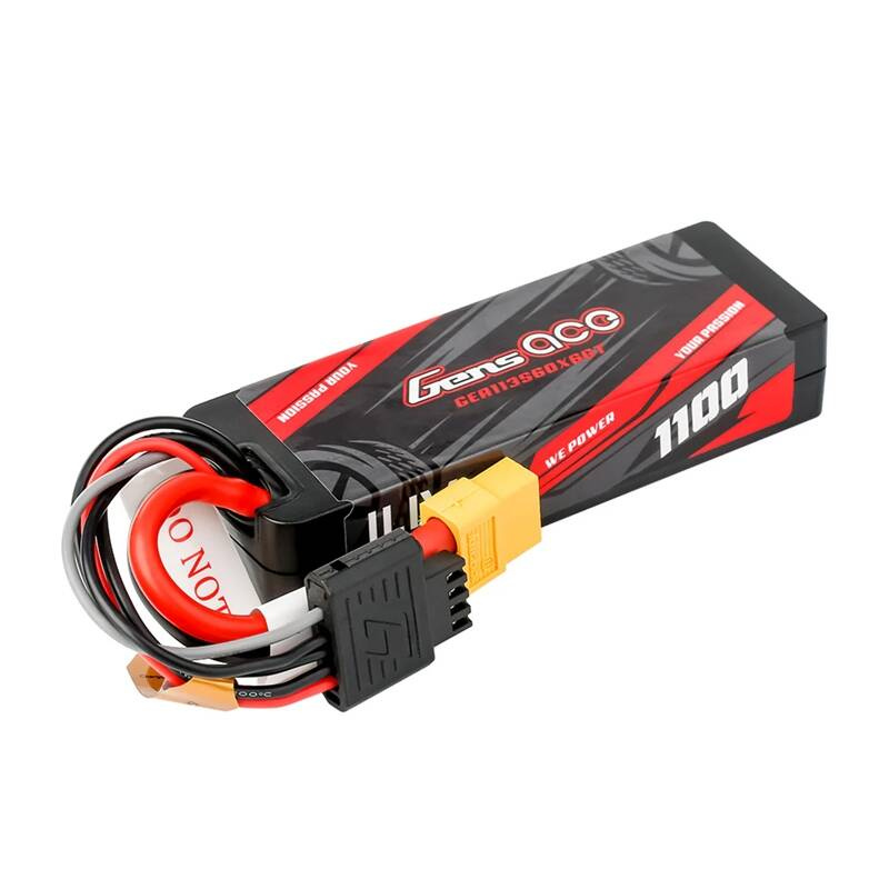 Batterie Lipo Gens ace G-Tech 1100mAh 11.1V 3S1P 60C GRP-76 Hardcase avec connecteur XT60 - Ypsilon Computers