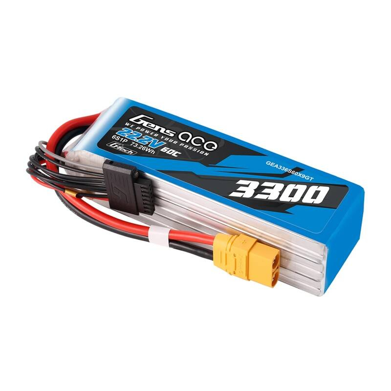 Accumulateur Lipo Gens Ace G-Tech 3300mAh 22.2V 60C 6S1P XT90 - Ypsilon Computers