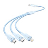 Câble USB 2.0 A vers 3 en 1 3A Vention CTPLG 1.5M (bleu) - Ypsilon Computers