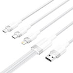 Câble USB 2.0 A vers 3 en 1 3A Vention CTPWG 1.5M (blanc)