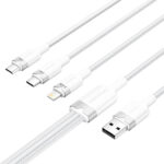 Câble USB 2.0 A vers 3 en 1 3A Vention CTPWG 1.5M (blanc)
