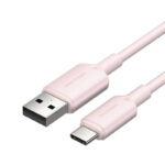 Câble USB 2.0 A vers USB-C 3A Vention CTQPH 2M (rose)