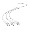 Câble USB 2.0 A vers 3-en-1 6A Vention CTRWG 1.5M (blanc) - Ypsilon Computers