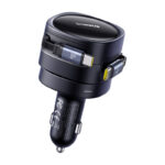 Chargeur de voiture Baseus Enjoyment Max avec câbles USB-C+USB-C 60W Noir