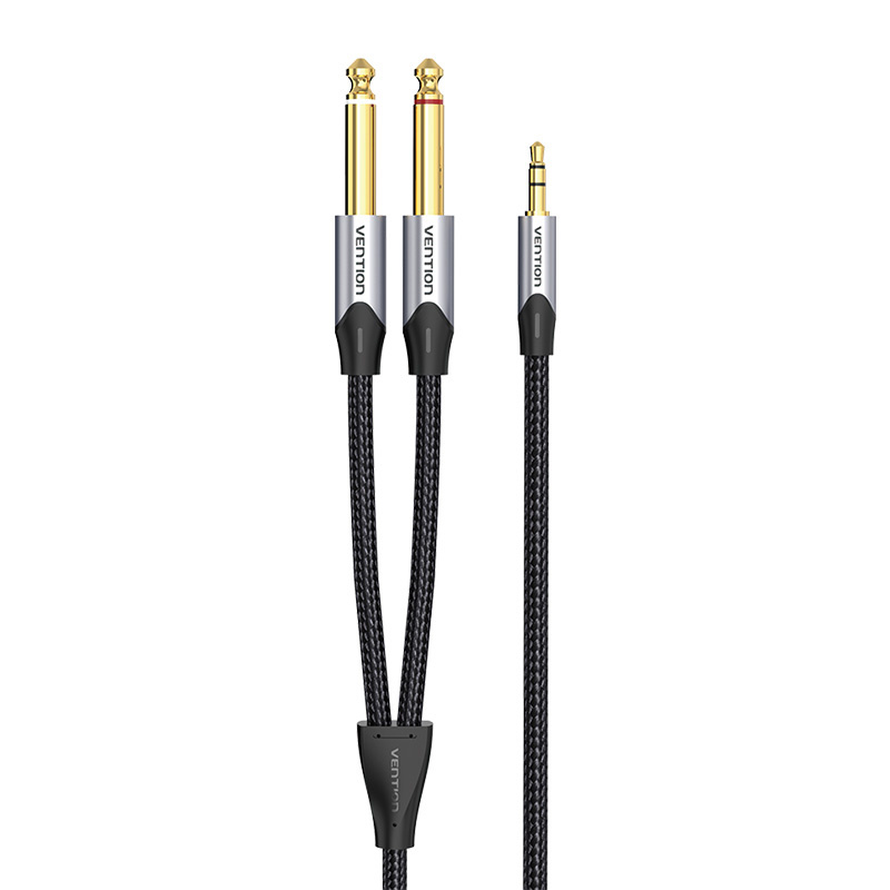 Câble audio mini jack 3.5mm vers 2x jack 6.35mm mâle Vention BARHK 8m - Ypsilon Computers