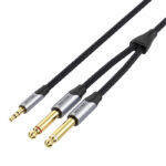 Câble audio mini jack 3.5mm vers 2x jack 6.35mm mâle Vention BARHK 8m