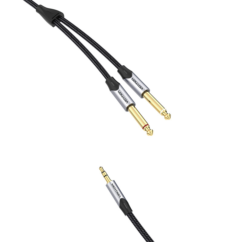 Câble audio mini jack 3,5 mm vers 2x jack 6,35 mm mâle Vention BARHL 10m - Ypsilon Computers