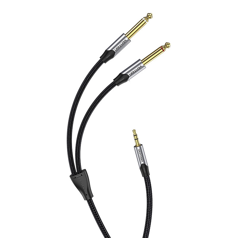 Câble audio mini jack 3,5 mm vers 2x jack 6,35 mm mâle Vention BARHL 10m - Ypsilon Computers