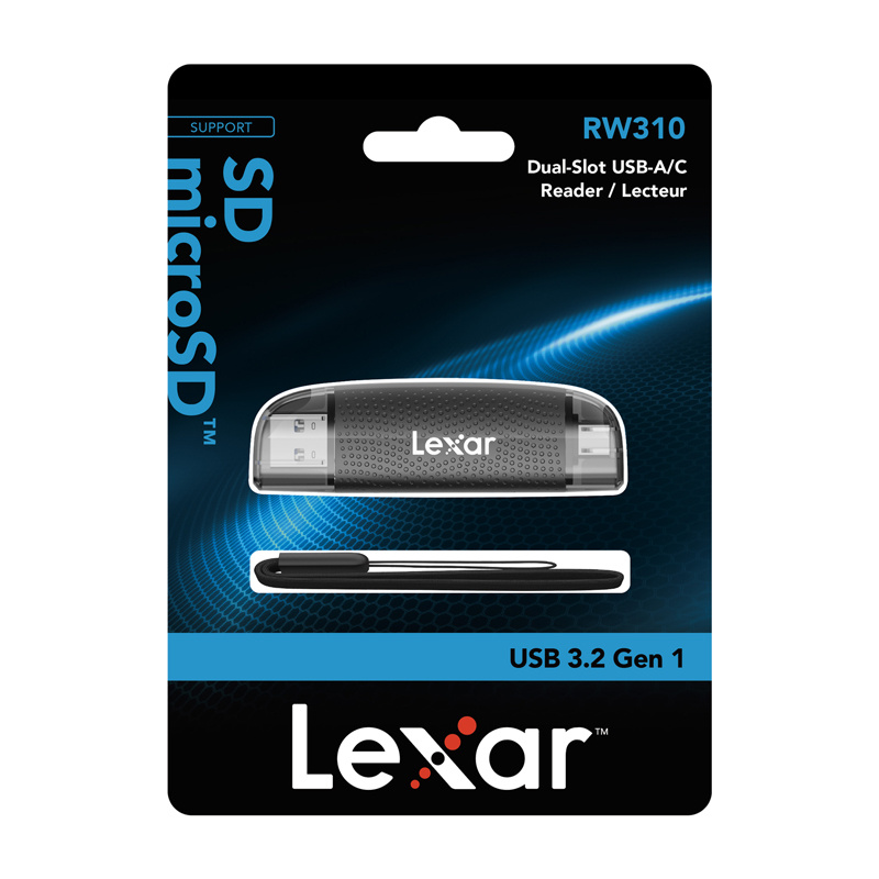 Lexar LRW310X Lecteur de carte mémoire USB 3.1 Dual USB-A/C micro SD, SD - Ypsilon Computers