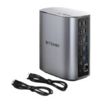 Blitzwolf BW-TH15 Station d&rsquo;accueil 17en1 2xHD+DP+4xC+3xUSB 3.0+USB 3.1+C 3.2+C PD+RJ45+micro SD+SD+Audio 3.5mm