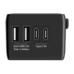 Blitzwolf BW-TA1 Adaptateur de Voyage 4-en-1 2xUSB + C + PD 20W