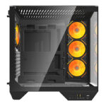 Boîtier d&rsquo;ordinateur Darkflash DY470 (noir) + 4 ventilateurs + support GPU