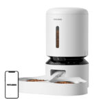 Distributeur de nourriture avec caméra Petlibro Granary et double bol, 5L (blanc)
