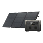 Set: EcoFlow River 2 Max station d&rsquo;énergie + panneau photovoltaïque 160W.
