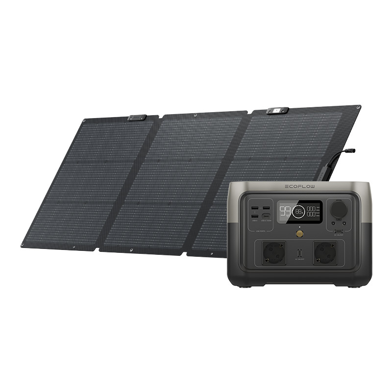 Set: EcoFlow River 2 Max station d'énergie + panneau photovoltaïque 160W. - Ypsilon Computers