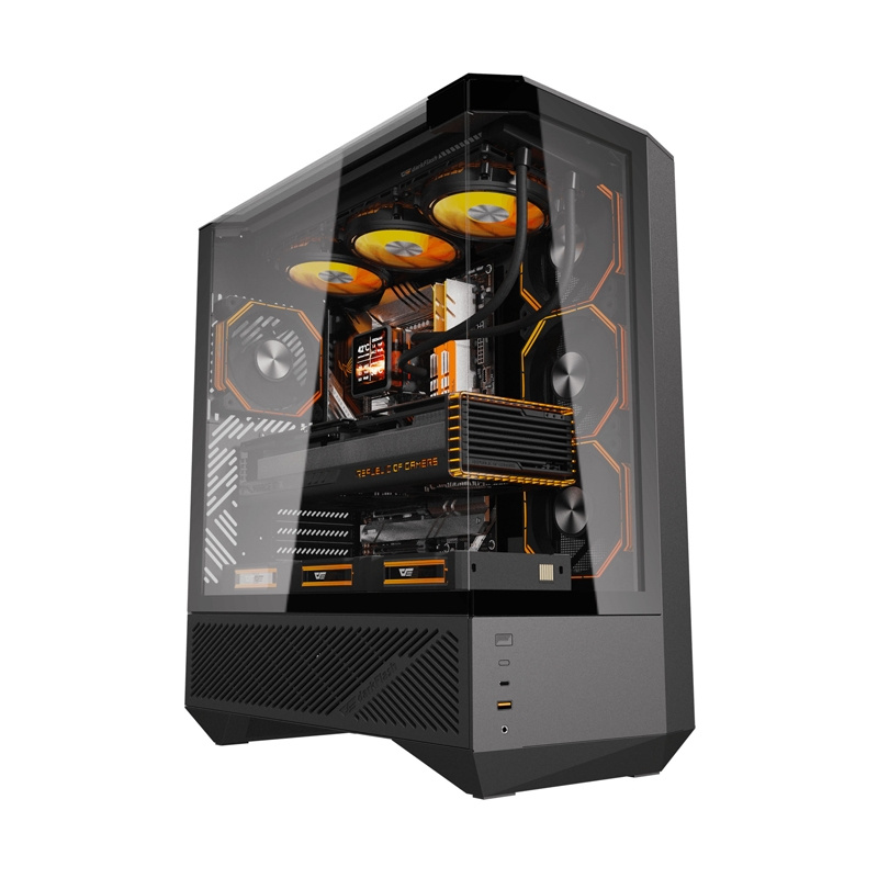 Boîtier Darkflash DY460 (Noir) + 4 ventilateurs ARGB - Ypsilon Computers