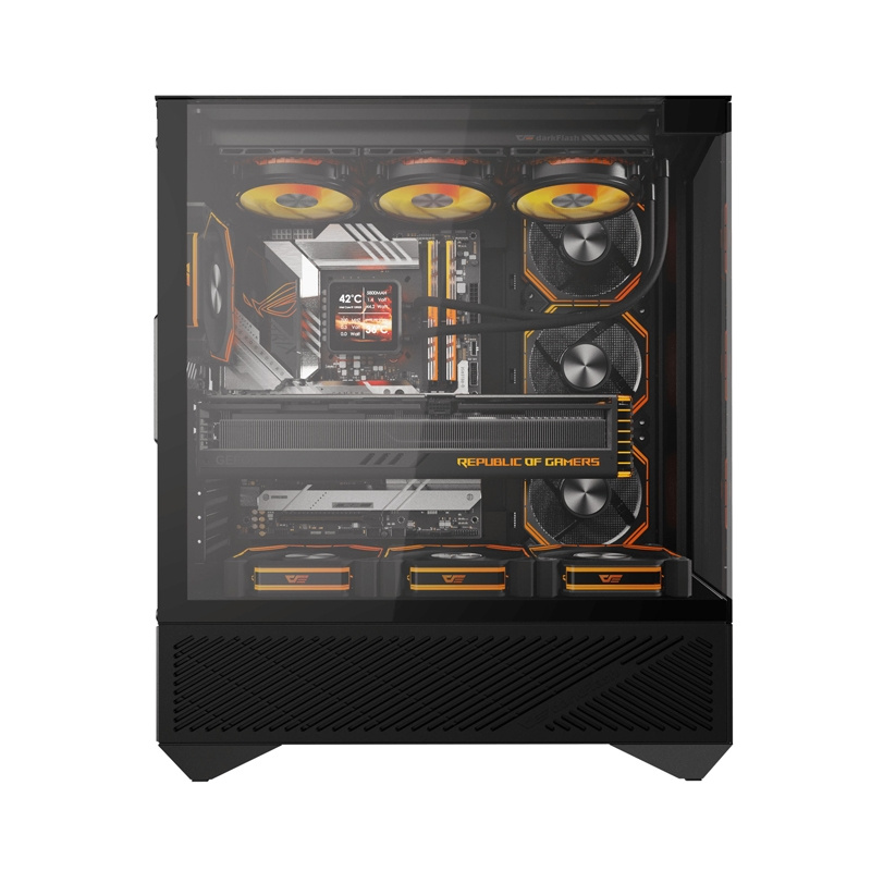 Boîtier Darkflash DY460 (Noir) + 4 ventilateurs ARGB - Ypsilon Computers