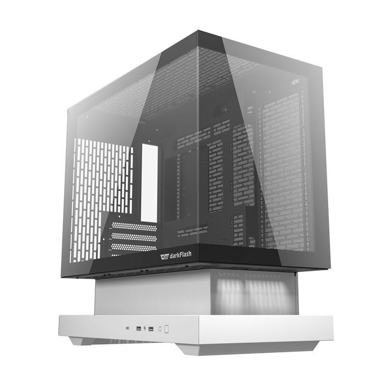 Boîtier d'ordinateur Darkflash F1 (Blanc) + 6 ventilateurs ARGB - Ypsilon Computers