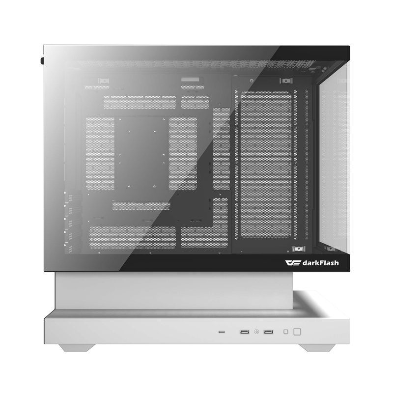 Boîtier d'ordinateur Darkflash F1 (Blanc) + 6 ventilateurs ARGB - Ypsilon Computers