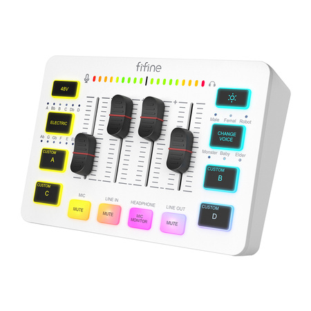 Fifine SC3W mélangeur audio (blanc) - Ypsilon Computers