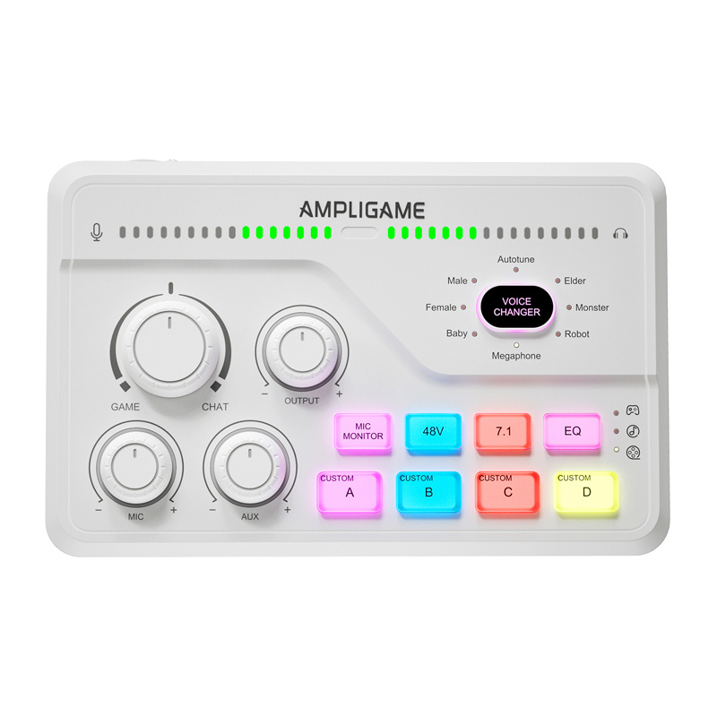 Fifine SC8W mélangeur de jeu RGB (blanc) - Ypsilon Computers