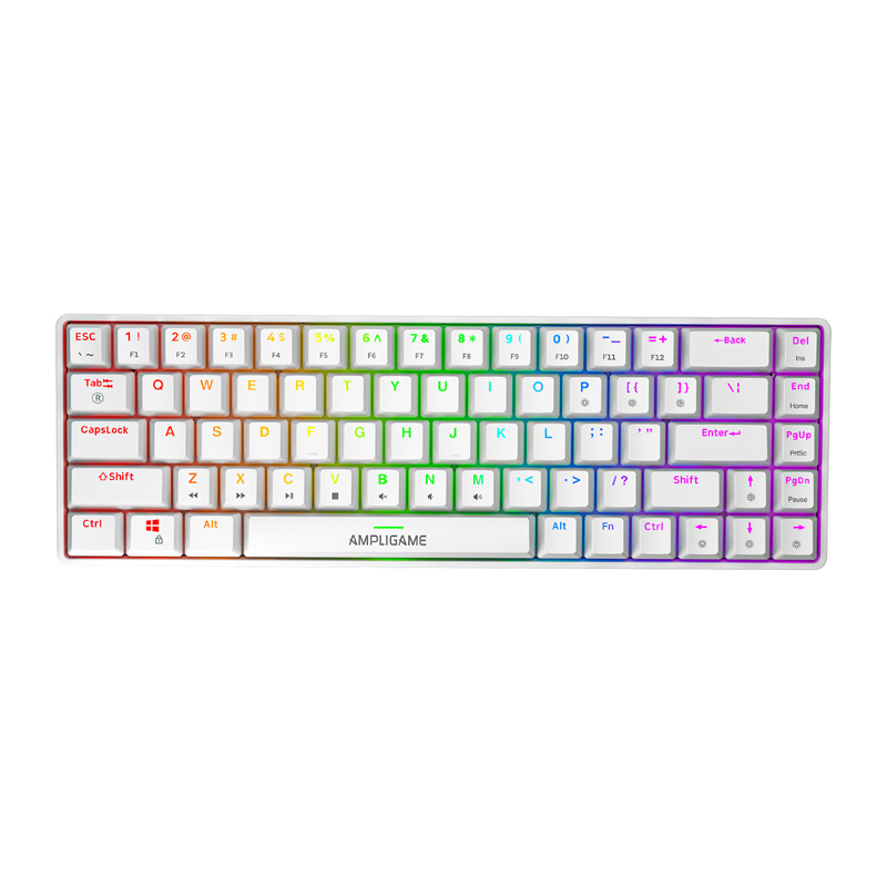 Clavier mécanique Fifine GK1W, 65% RGB (blanc) - Ypsilon Computers
