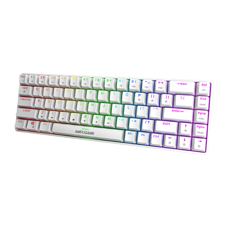 Clavier mécanique Fifine GK1W, 65% RGB (blanc) - Ypsilon Computers