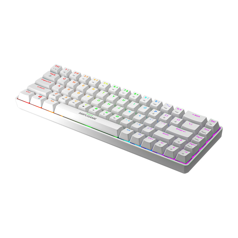 Clavier mécanique Fifine GK1W, 65% RGB (blanc) - Ypsilon Computers
