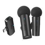 Ensemble de microphones cravate sans fil Fifine M8, 2 pièces (noir)