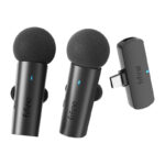Ensemble de microphones cravate sans fil Fifine M8, 2 pièces (noir)