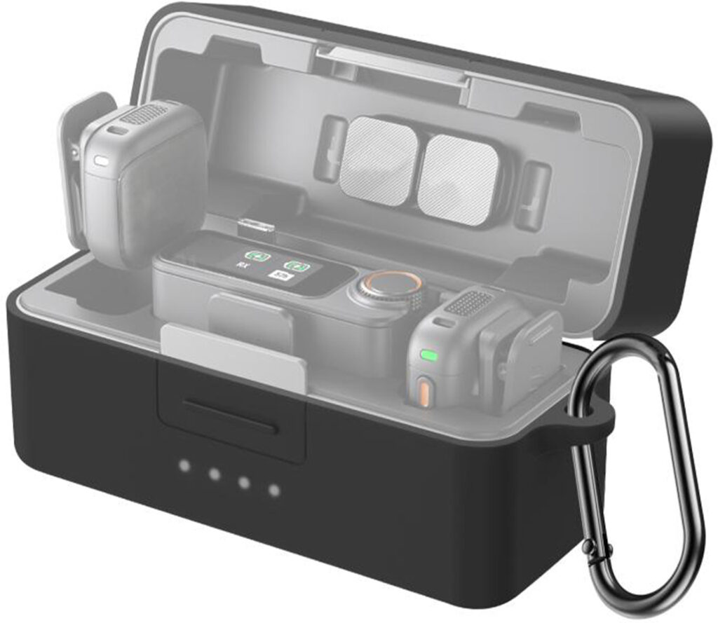 PULUZ Étui de Chargement en Silicone Housse de Protection pour DJI Mic 3 (Noir)