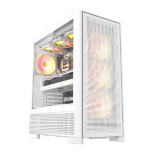 Boîtier d'ordinateur DarkFlash AIRNOVA (blanc) + 3 ventilateurs