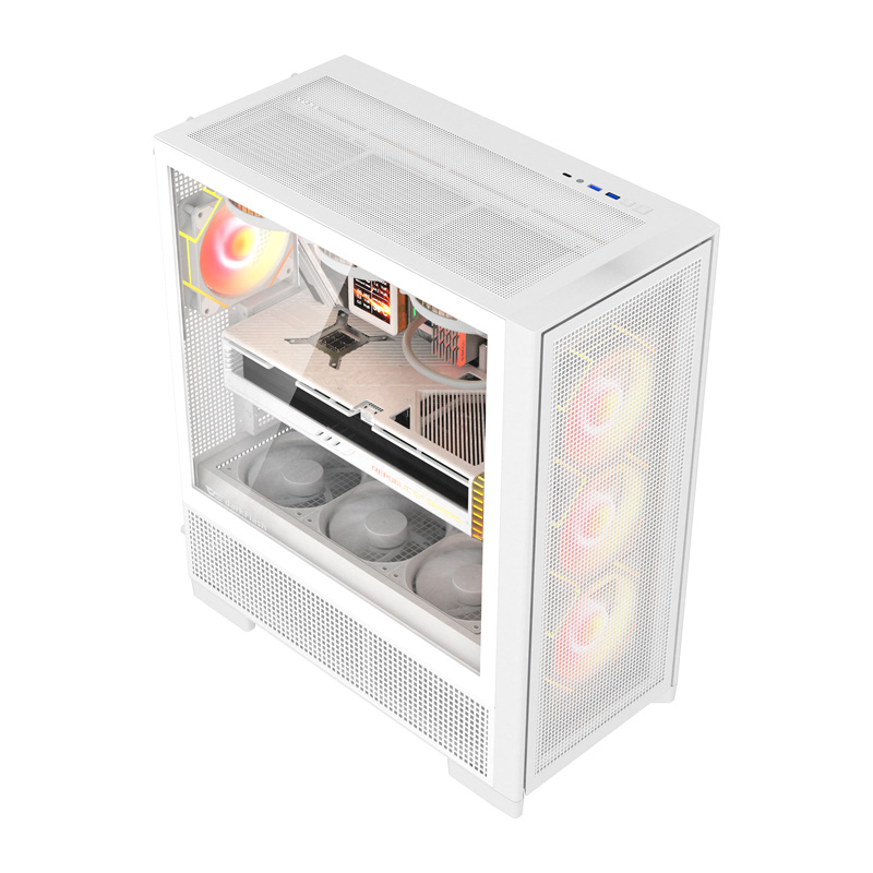 Boîtier d'ordinateur DarkFlash AIRNOVA (blanc) + 3 ventilateurs - Ypsilon Computers