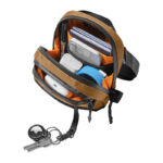 TOMTOC Aviator-T37 sac de voyage avec bandoulière X-Pac 1.3L (marron)