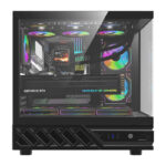 Boîtier d&rsquo;ordinateur DarkFlash DS950V avec écran (noir) + 6 ventilateurs