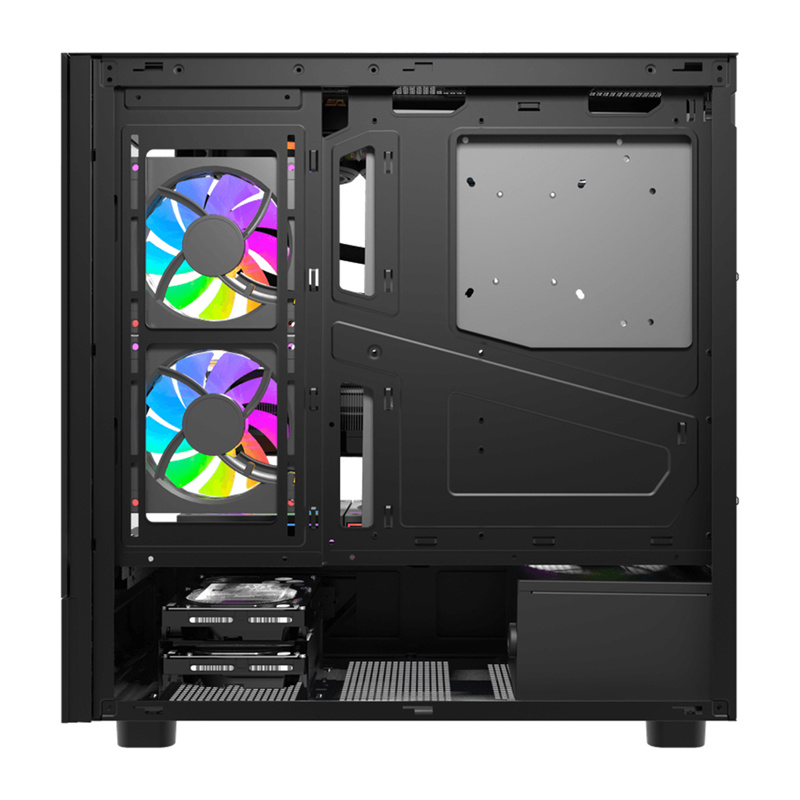 Boîtier DarkFlash DS950V avec écran (noir) + 6 ventilateurs - Ypsilon Computers