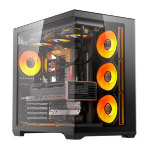 Boîtier d'ordinateur DarkFlash C280 (noir) + 7 ventilateurs