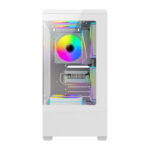 Boîtier d&rsquo;ordinateur DarkFlash C365 (blanc) + 5 ventilateurs