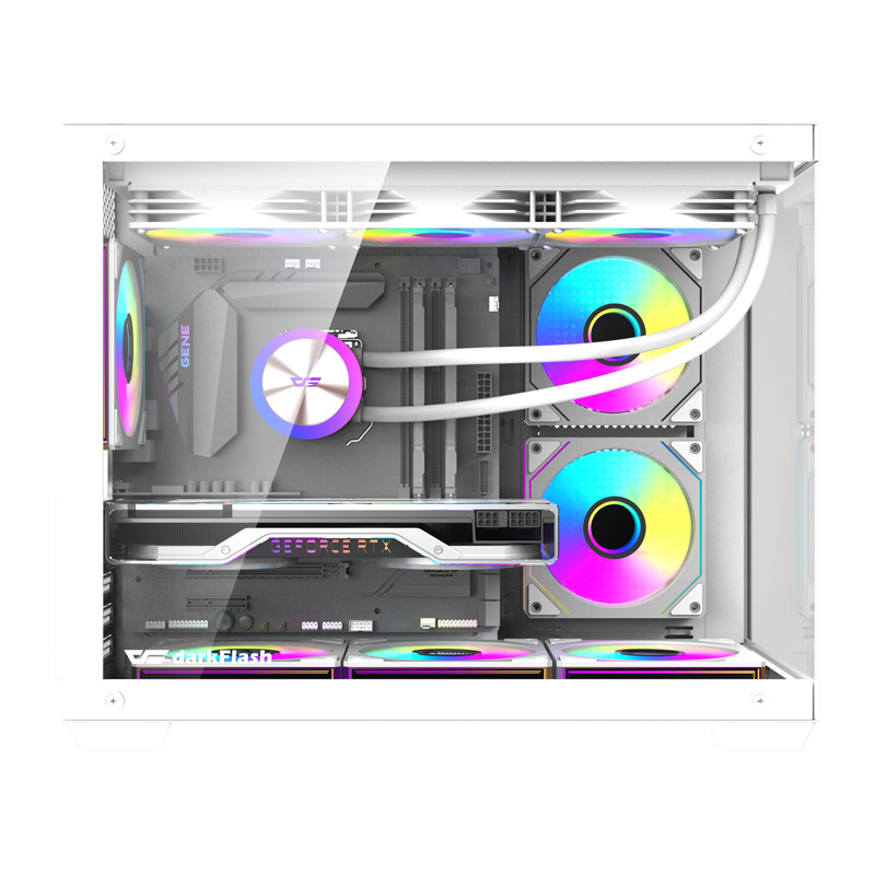 Boîtier d'ordinateur DarkFlash B275 PRO (blanc) + 6 ventilateurs - Ypsilon Computers