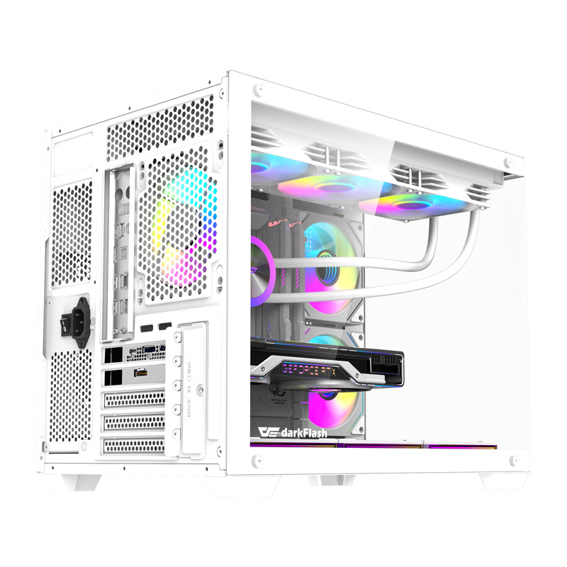 Boîtier d'ordinateur DarkFlash B275 PRO (blanc) + 6 ventilateurs - Ypsilon Computers
