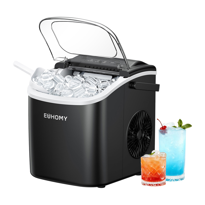 Euhomy IM001 machine à glaçons, 1,2 l, 12 kg (noir) - Ypsilon Computers