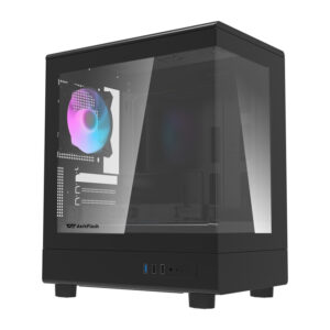 Boîtier d'ordinateur Darkflash DB330M + 3 ventilateurs (Noir)