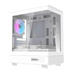 Boîtier d&rsquo;ordinateur Darkflash DB330M + 3 ventilateurs (Blanc)