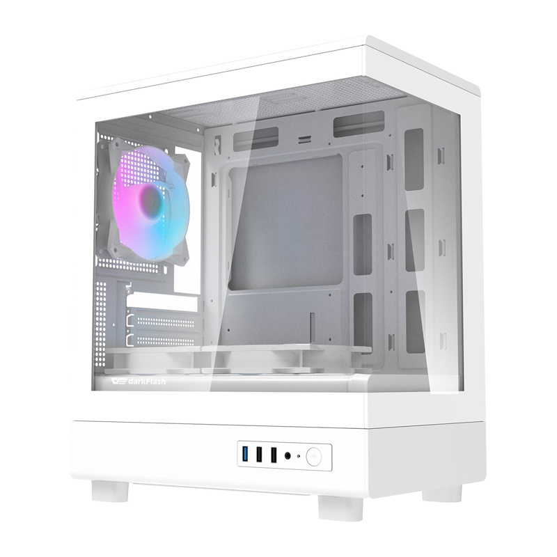Boîtier d'ordinateur Darkflash DB330M + 3 ventilateurs (Blanc) - Ypsilon Computers