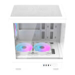Boîtier d&rsquo;ordinateur Darkflash DB330M + 3 ventilateurs (Blanc)