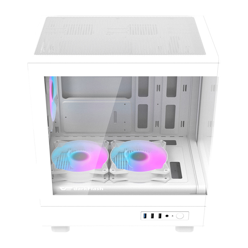 Boîtier d'ordinateur Darkflash DB330M + 3 ventilateurs (Blanc) - Ypsilon Computers