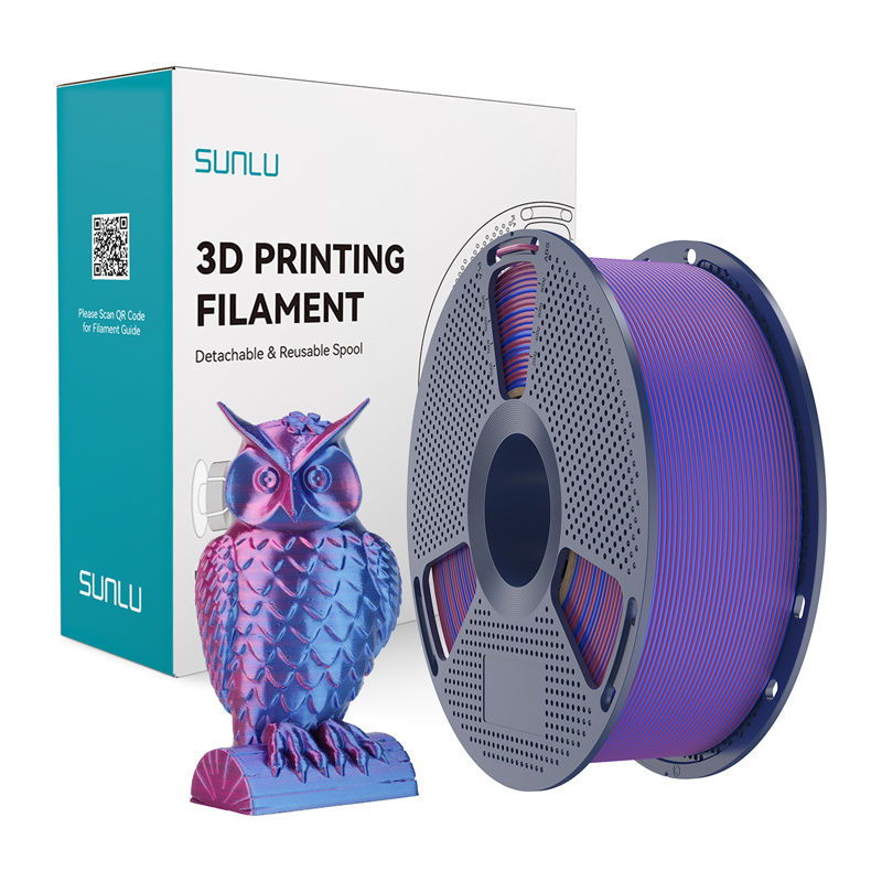 Filament Sunlu PLA+ Soie Dual Couleur (Rouge et Bleu) - Ypsilon Computers