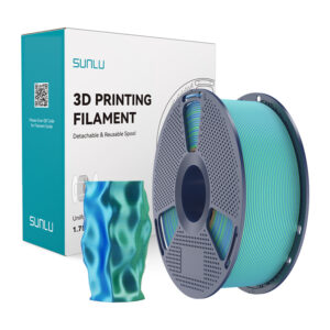 Filament Sunlu PLA+ Soie Dual Color (bleu-vert)